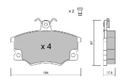 Комплект тормозных колодок AISIN BPFI-1038